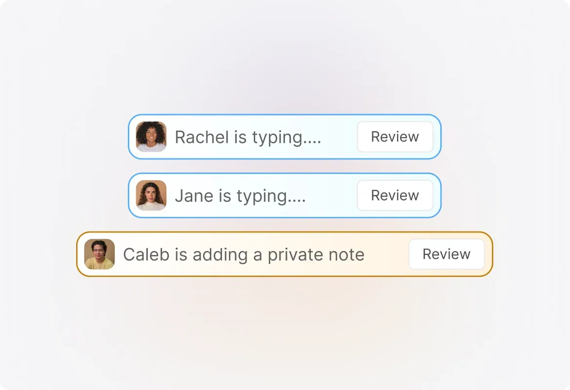 Conceptual illustration: Private Note vs. Reply Distinction
