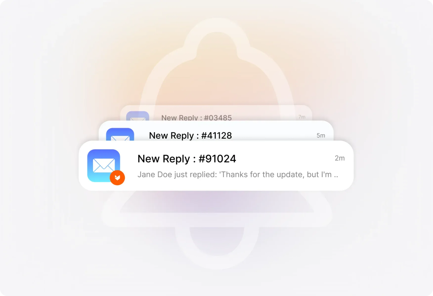 Conceptual illustration: Reply & Update Notifications
