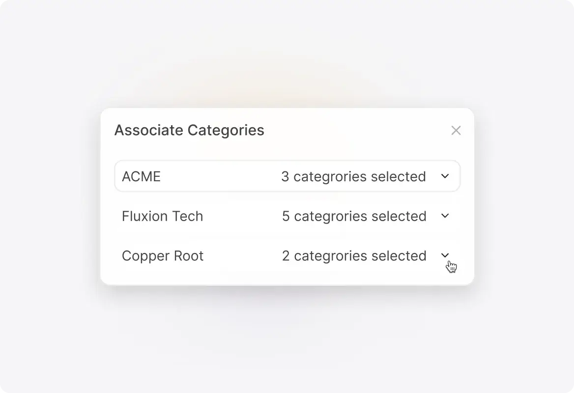 Conceptual illustration: Associate Categories with Brands