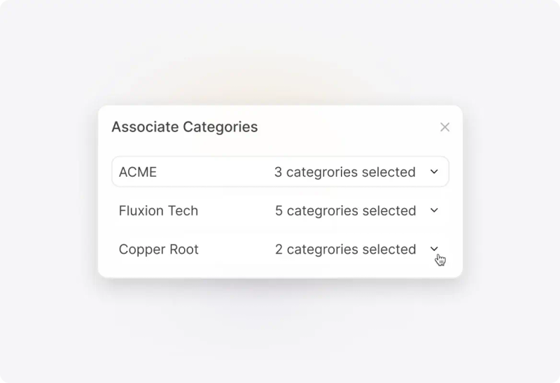 Conceptual illustration: Associate Categories with Brands