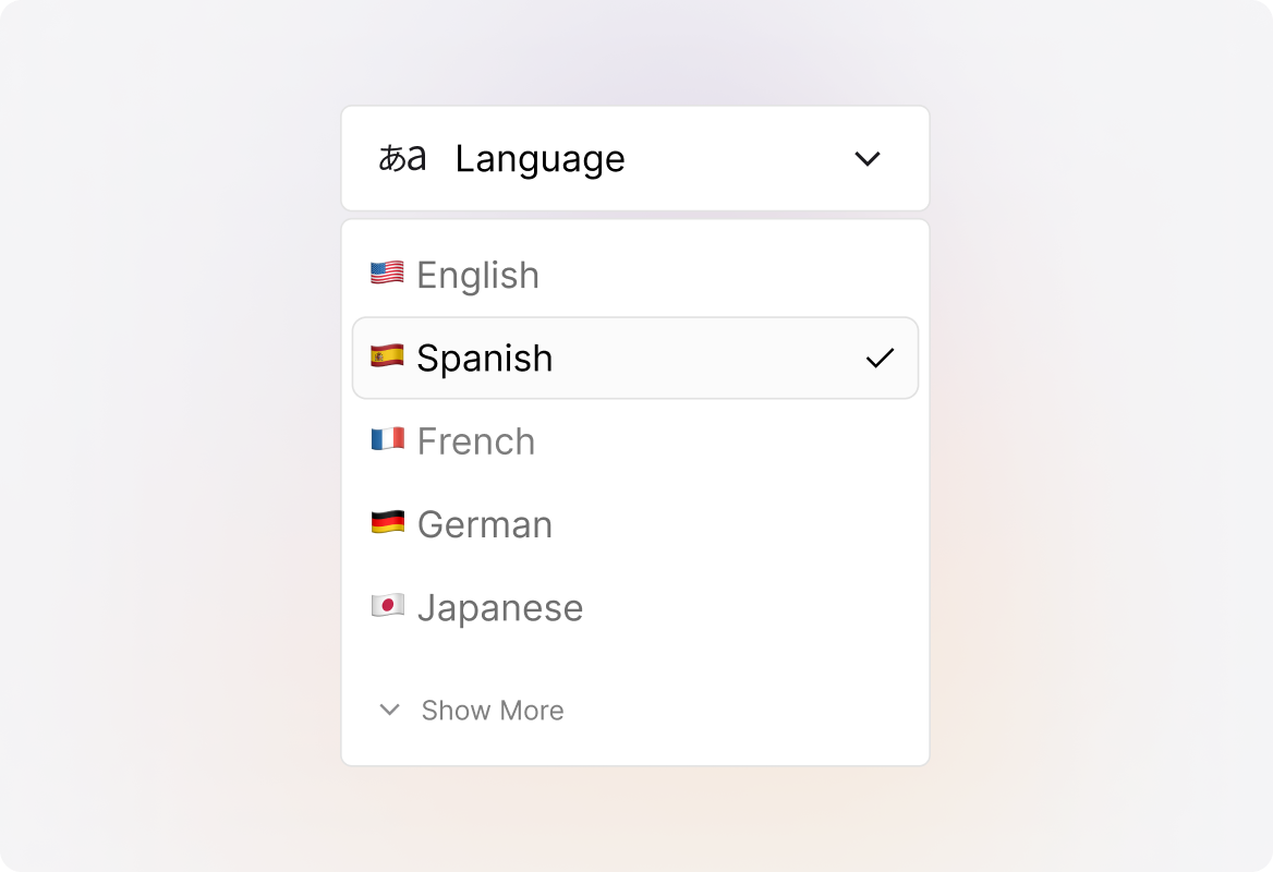 Conceptual illustration: Work in Your Preferred Language