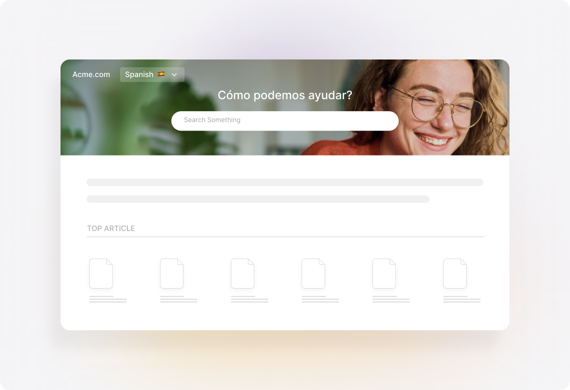 Conceptual illustration: Enable Self-Service in Customer's Language