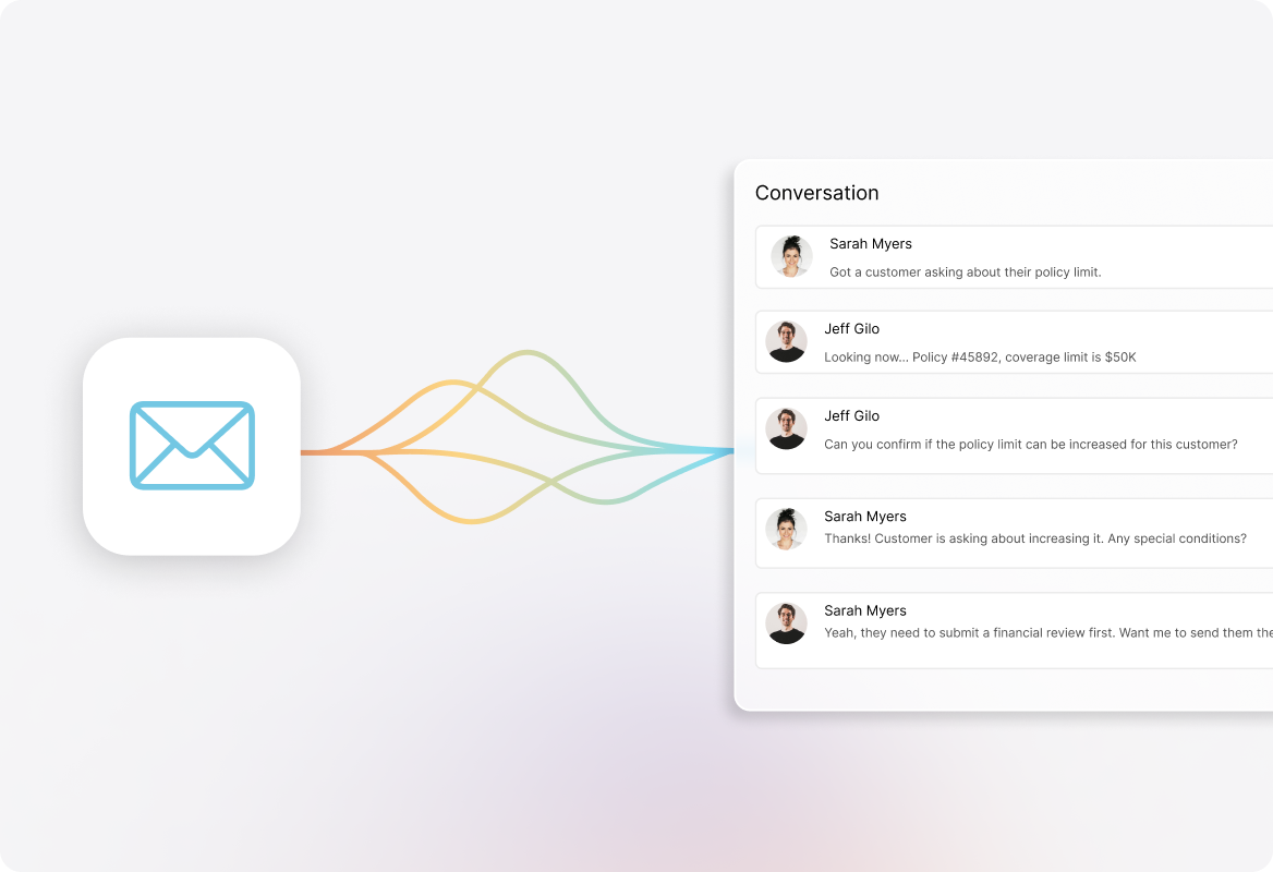 Conceptual illustration: Maintain Consistent Customer Conversations