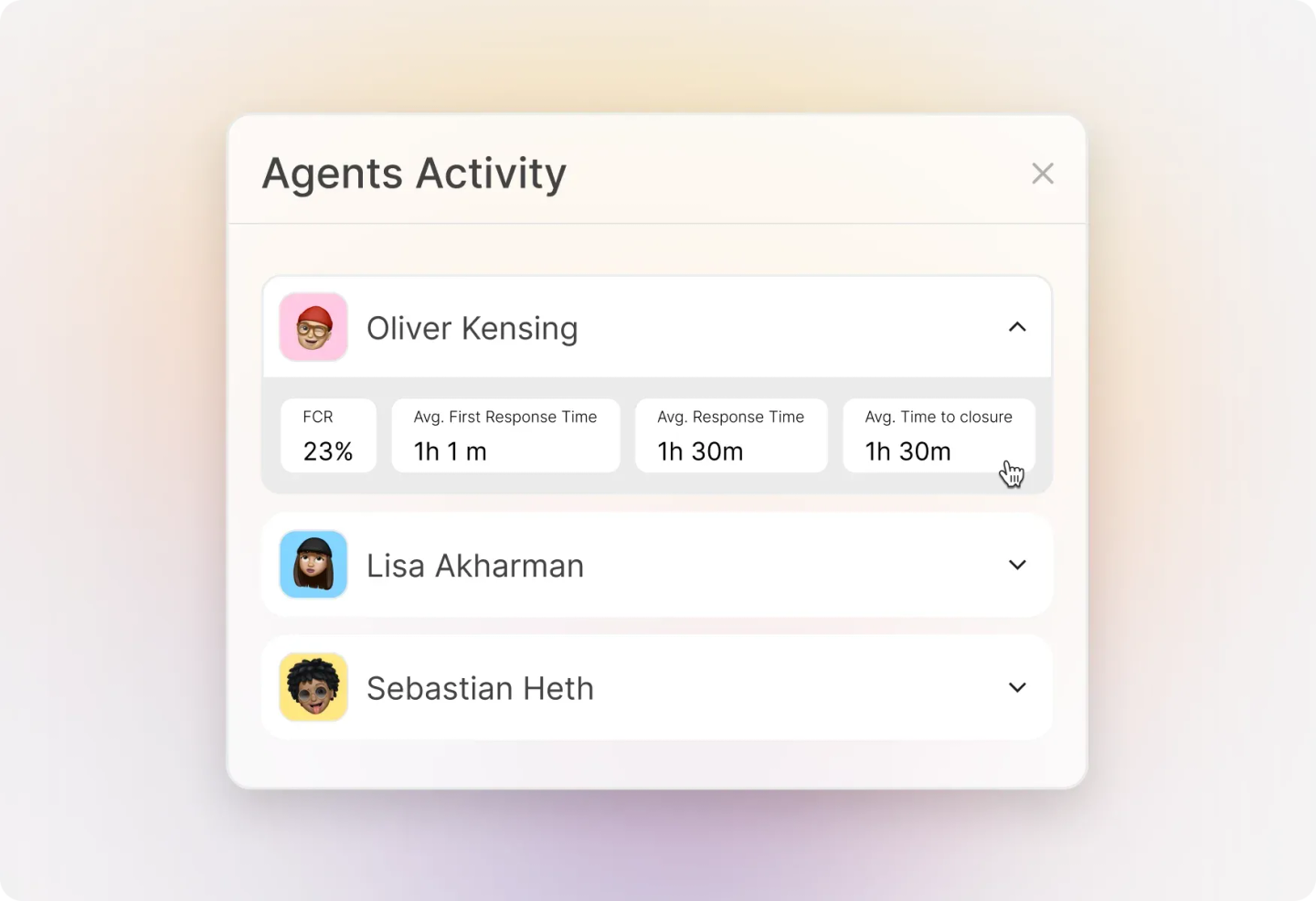 Conceptual illustration: Detailed Agent Performance Analysis