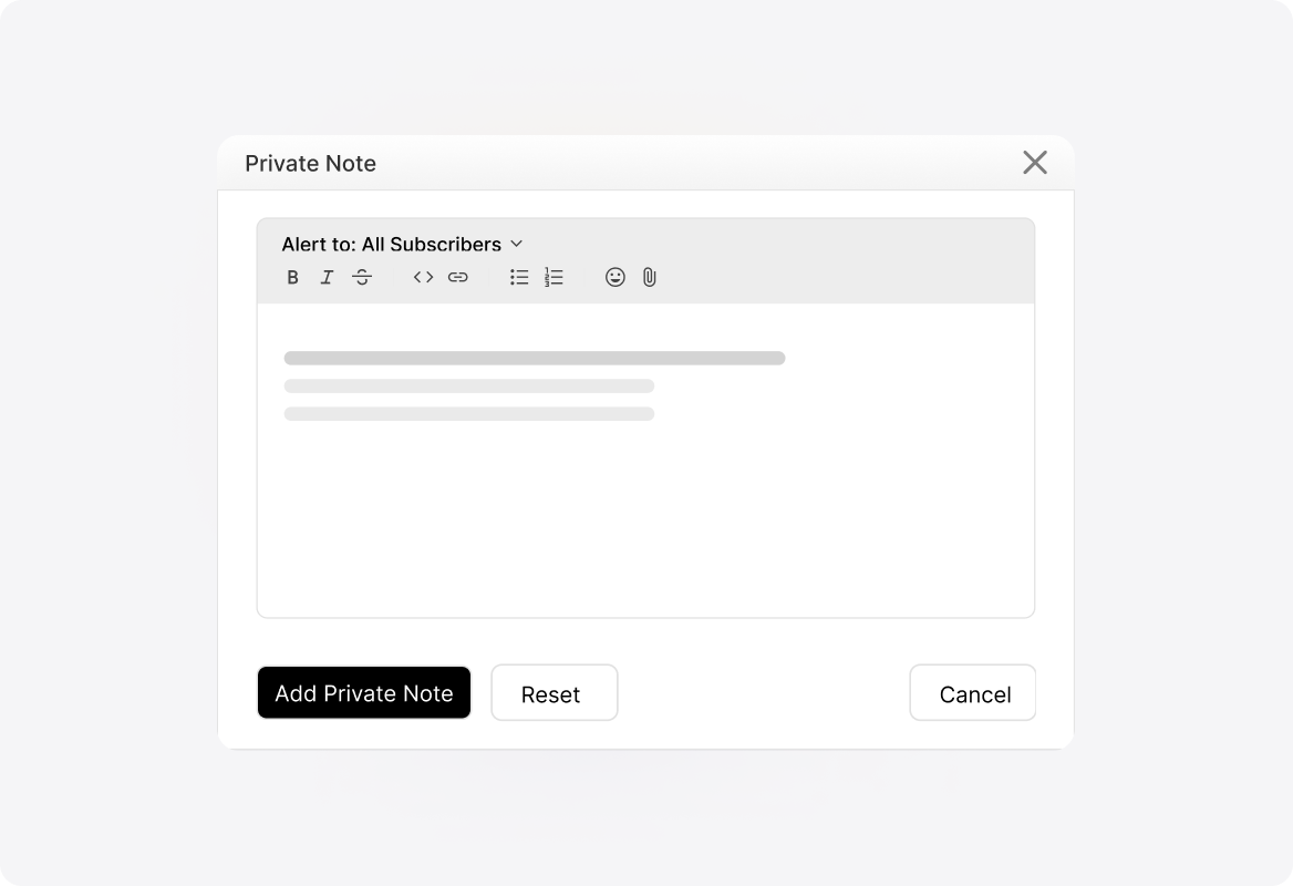 Conceptual illustration: Keep collaboration inside the ticket.