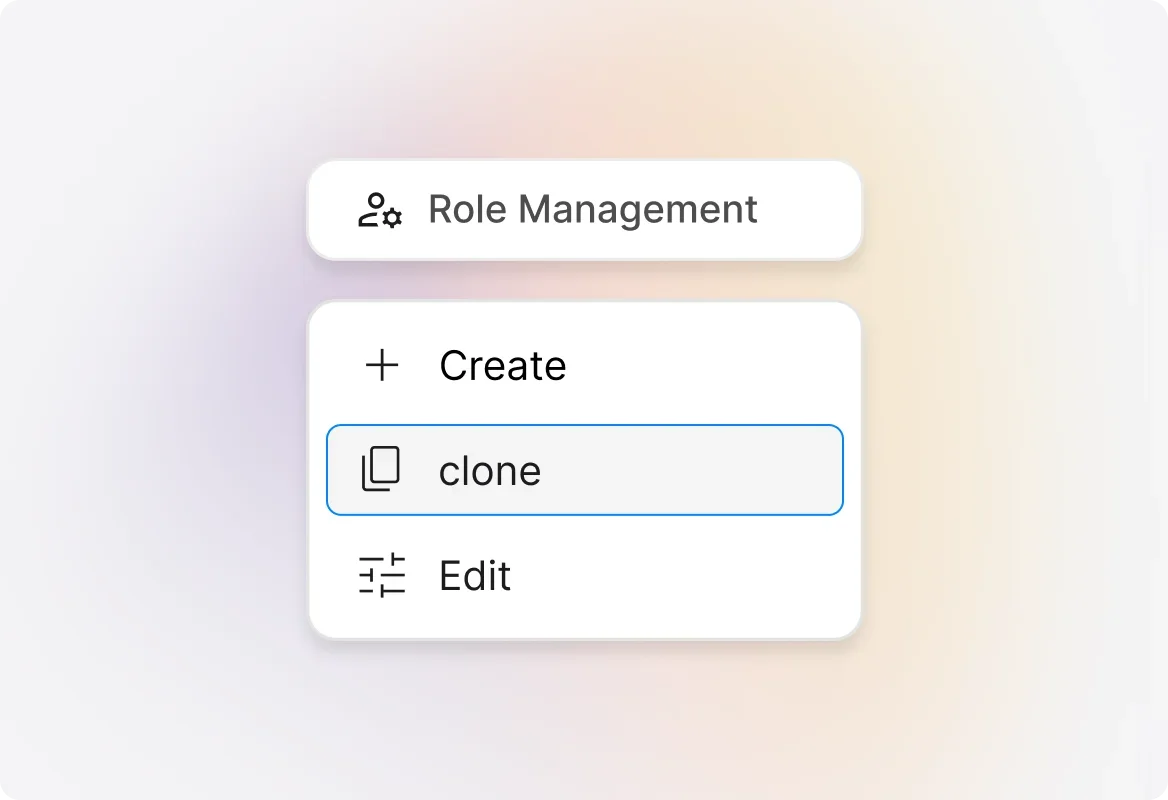 Conceptual illustration: Clone Existing Roles to Save Time