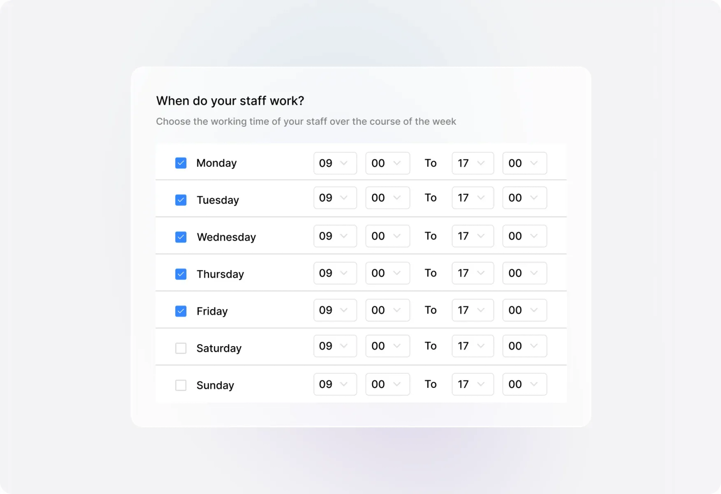 Conceptual illustration: Work Schedule Integration