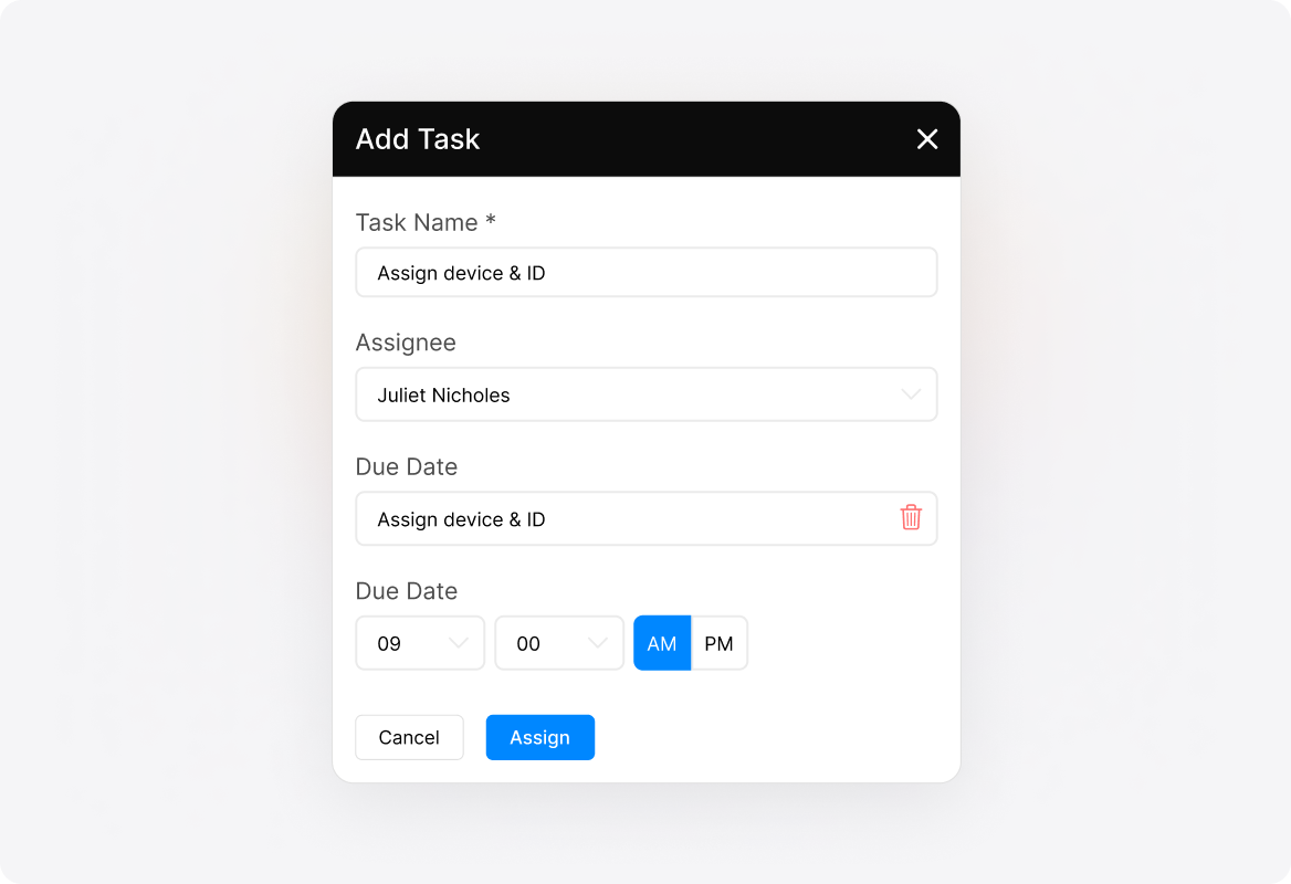 Conceptual illustration: Set Deadlines for Individual Tasks