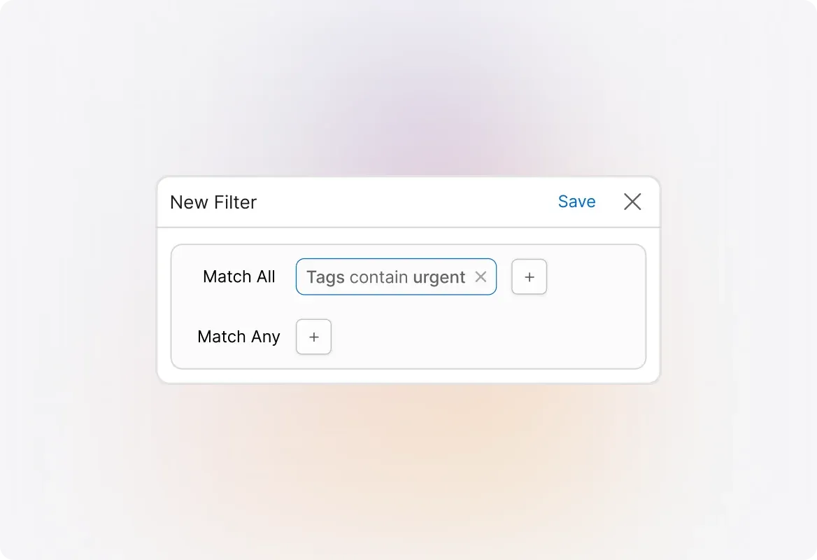 Conceptual illustration: Use Tags for Filters and Queues