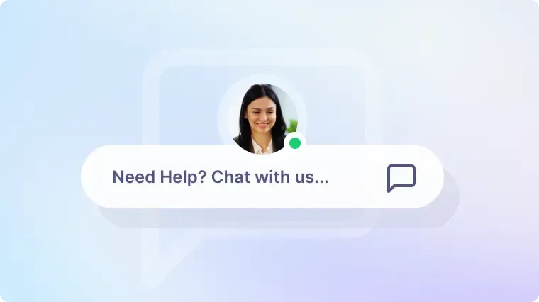 A support conversation inviting a customer to ask for help.