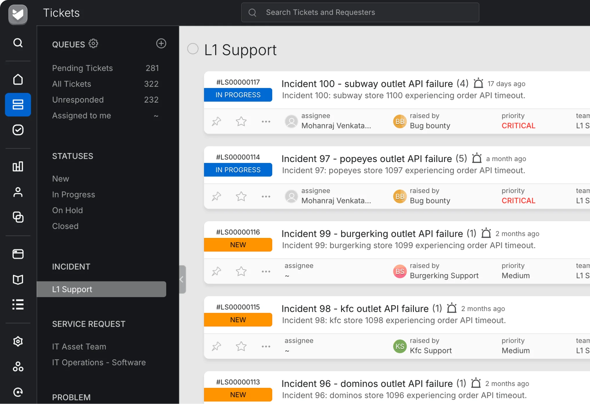 HappyFox Service Desk incident management queue