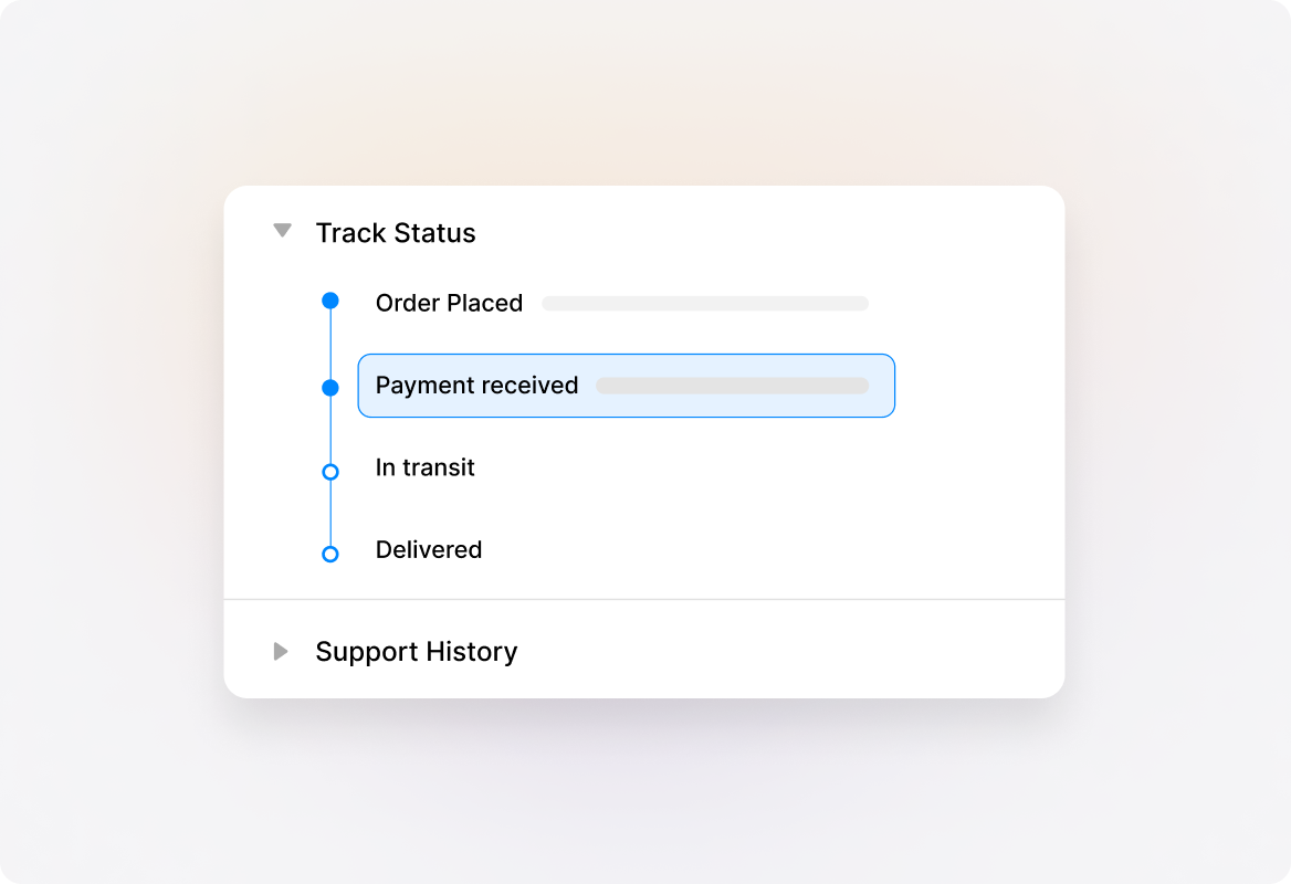 Conceptual illustration: Order Status Tracking.