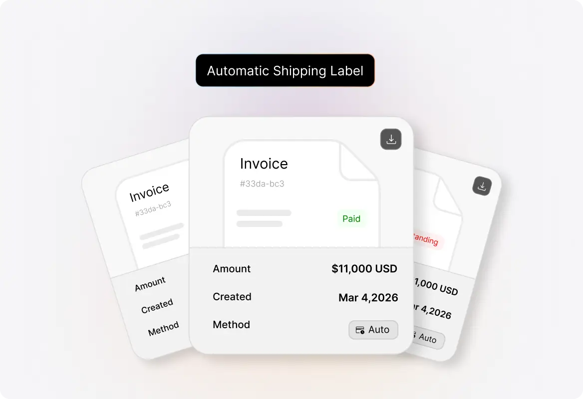 Automatic Shipping Label Generation workflow illustration