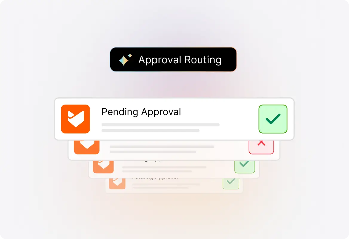Intelligent Approval Routing workflow illustration