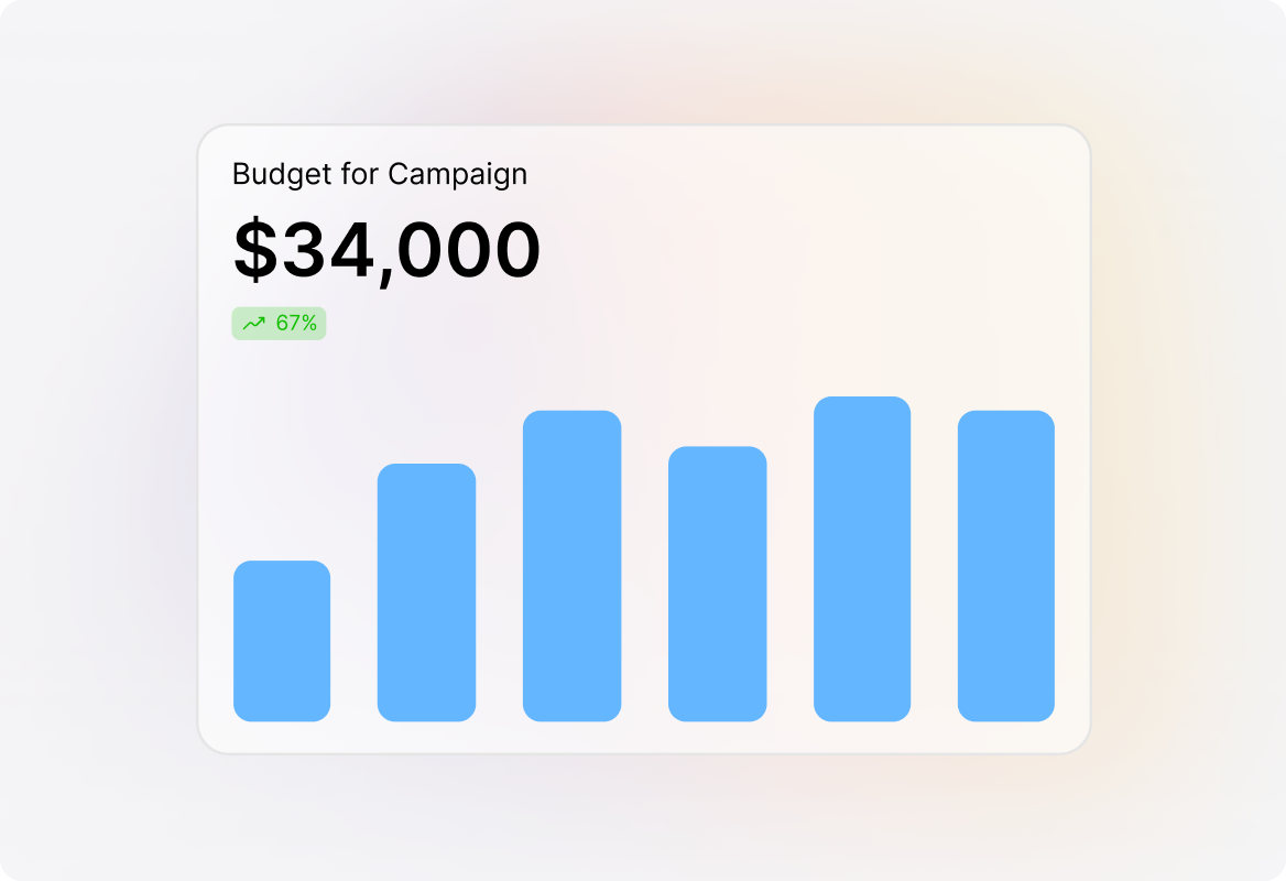 Conceptual illustration: Accelerate Approvals with Creative & Budget Workflows.