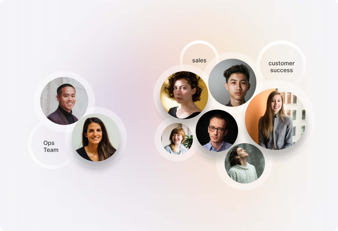 Conceptual illustration: Effortless Cross-Team Collaboration.
