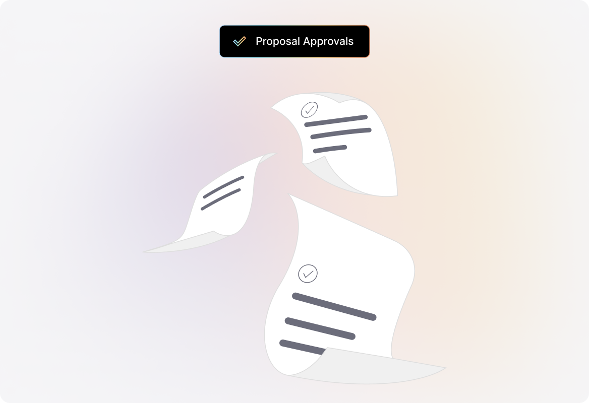 Conceptual illustration: Faster RFP & Proposal Approvals.