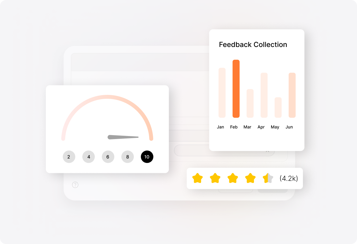Conceptual illustration: Improve Campaigns with Feedback Collection & Insights.