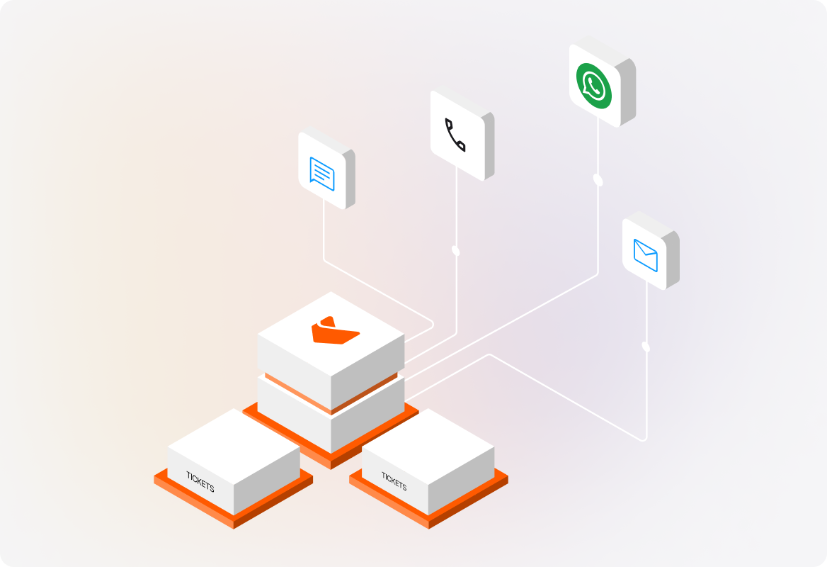 Conceptual illustration: Connect With Customers Across Every Channel.