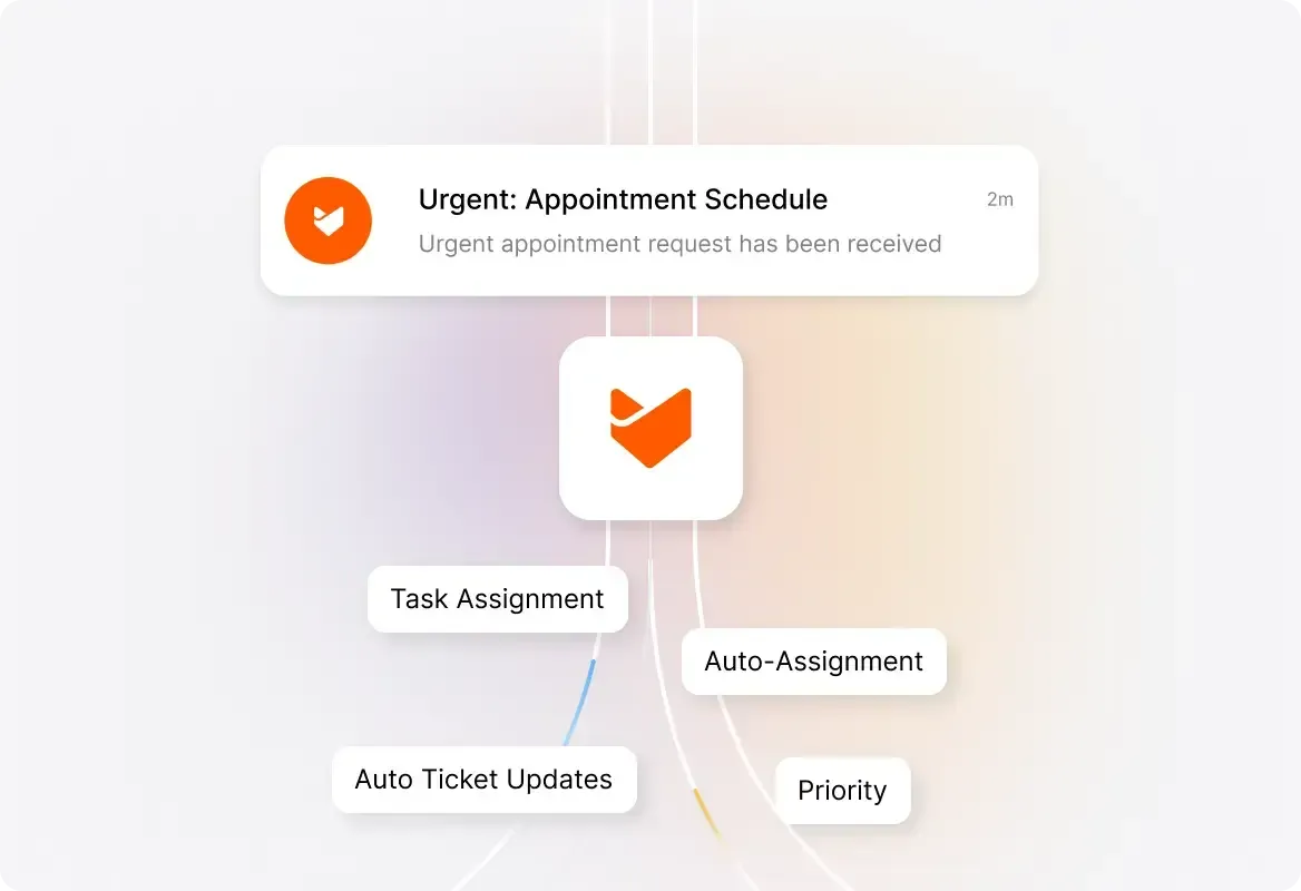 Conceptual illustration: Optimize Workflows with Smart Healthcare Automation.