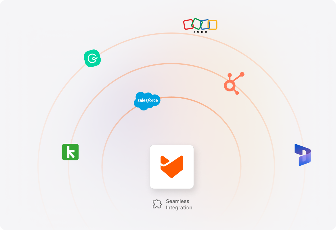 Conceptual illustration: Seamless CRM & Help Desk Integration.
